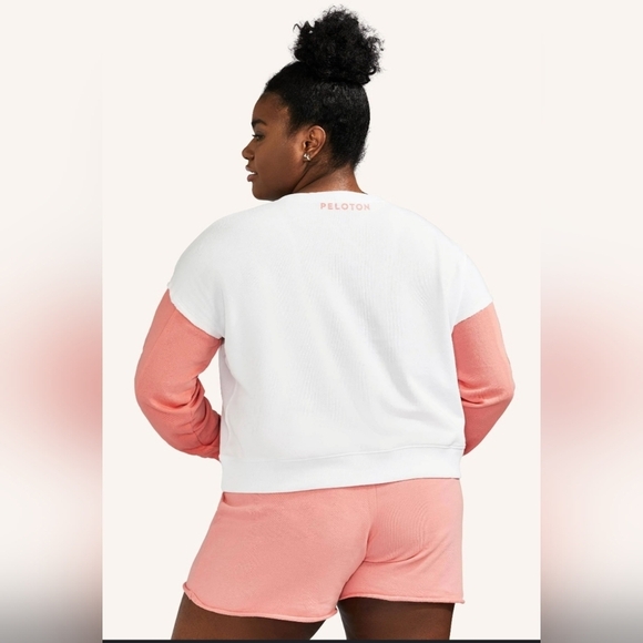 Peloton Coral Unwind Pullover Sweatshirt Size L Activewear - Picture 4 of 7